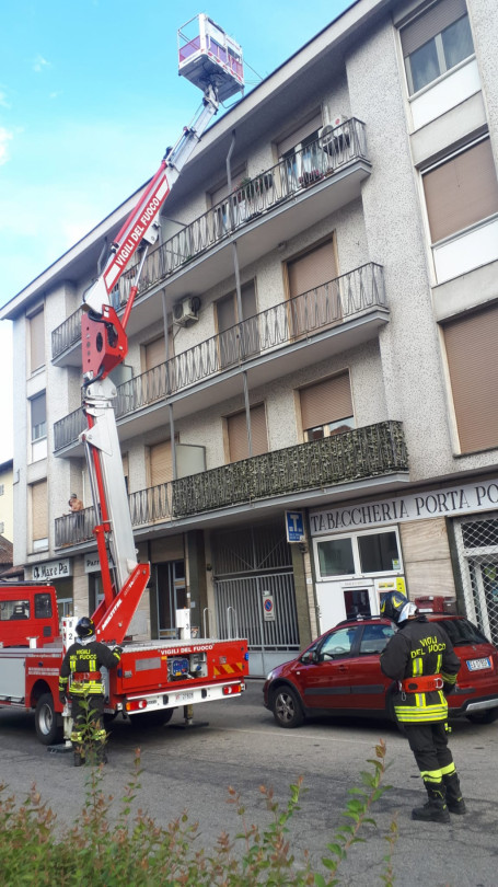 Tromba d'aria su Casale: tanti interventi per i Vigili del Fuoco